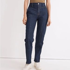 Madewell The Perfect Vintage Straight Jean in Greenhaven Wash: Seamed Version